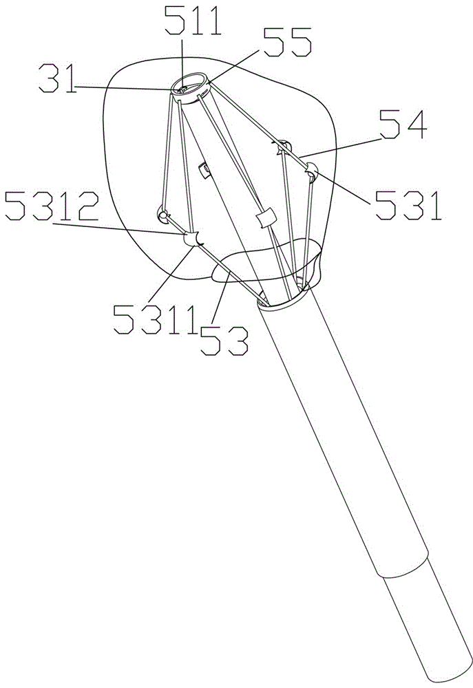 Abdominal cavity material obtaining device