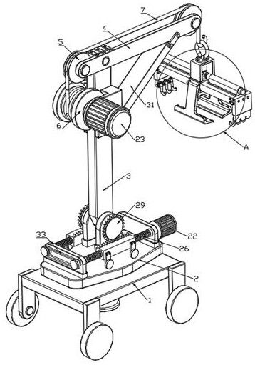 Template large-span hoisting device for building construction