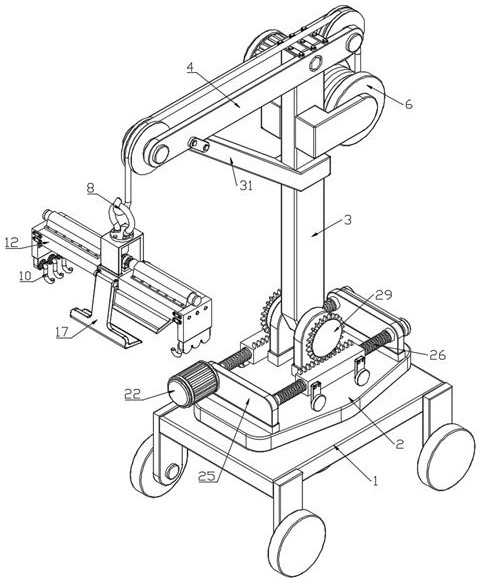 Template large-span hoisting device for building construction