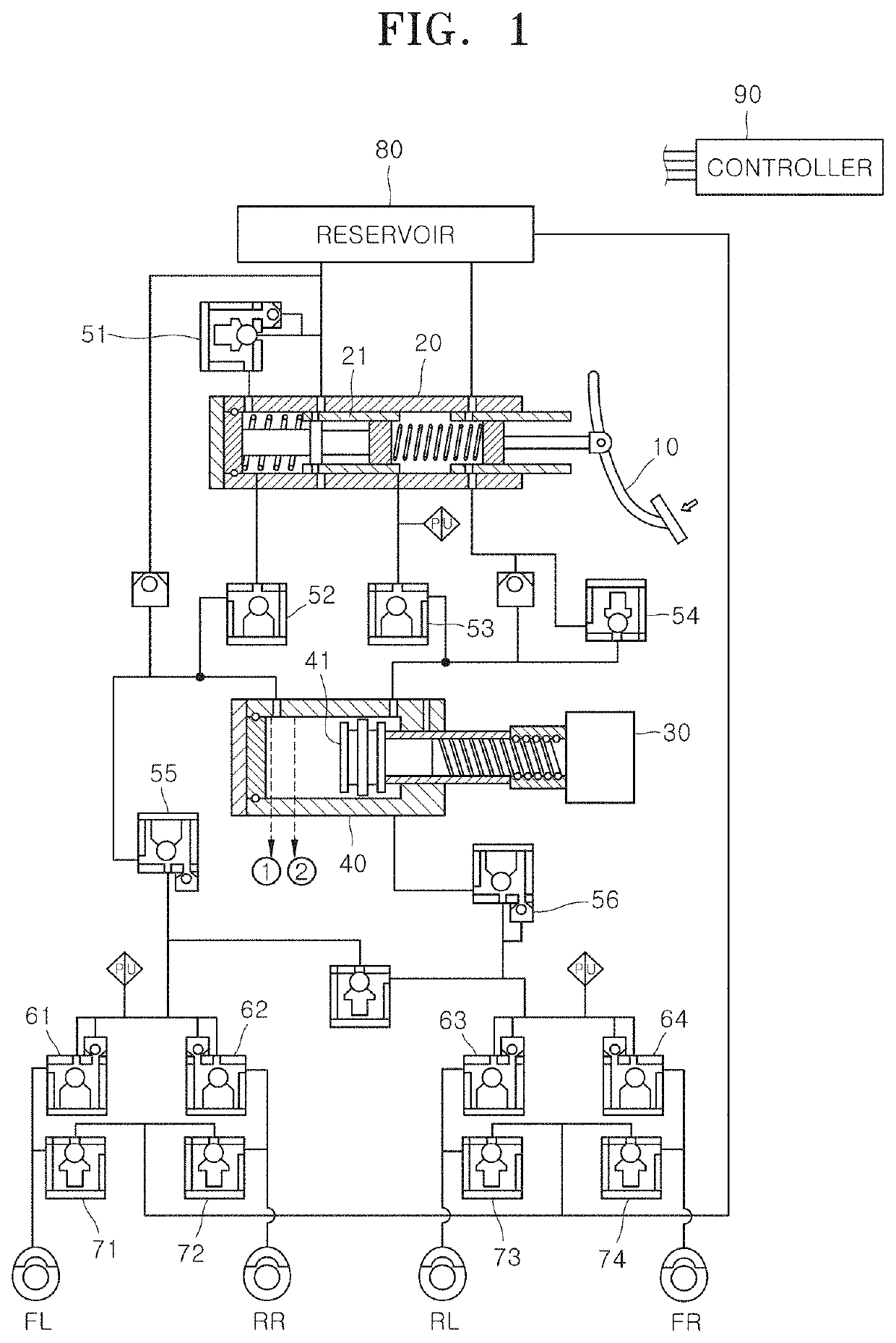 Apparatus for controlling anti lock brake system of esc integrated brake system and method thereof