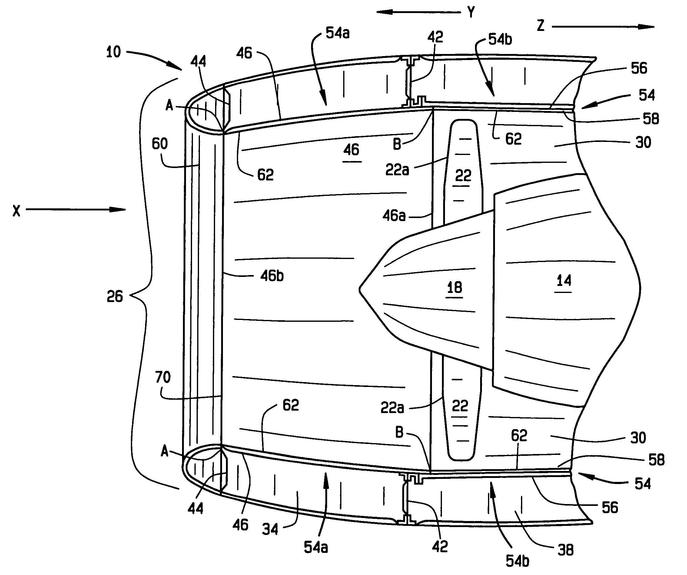 Annular acoustic panel