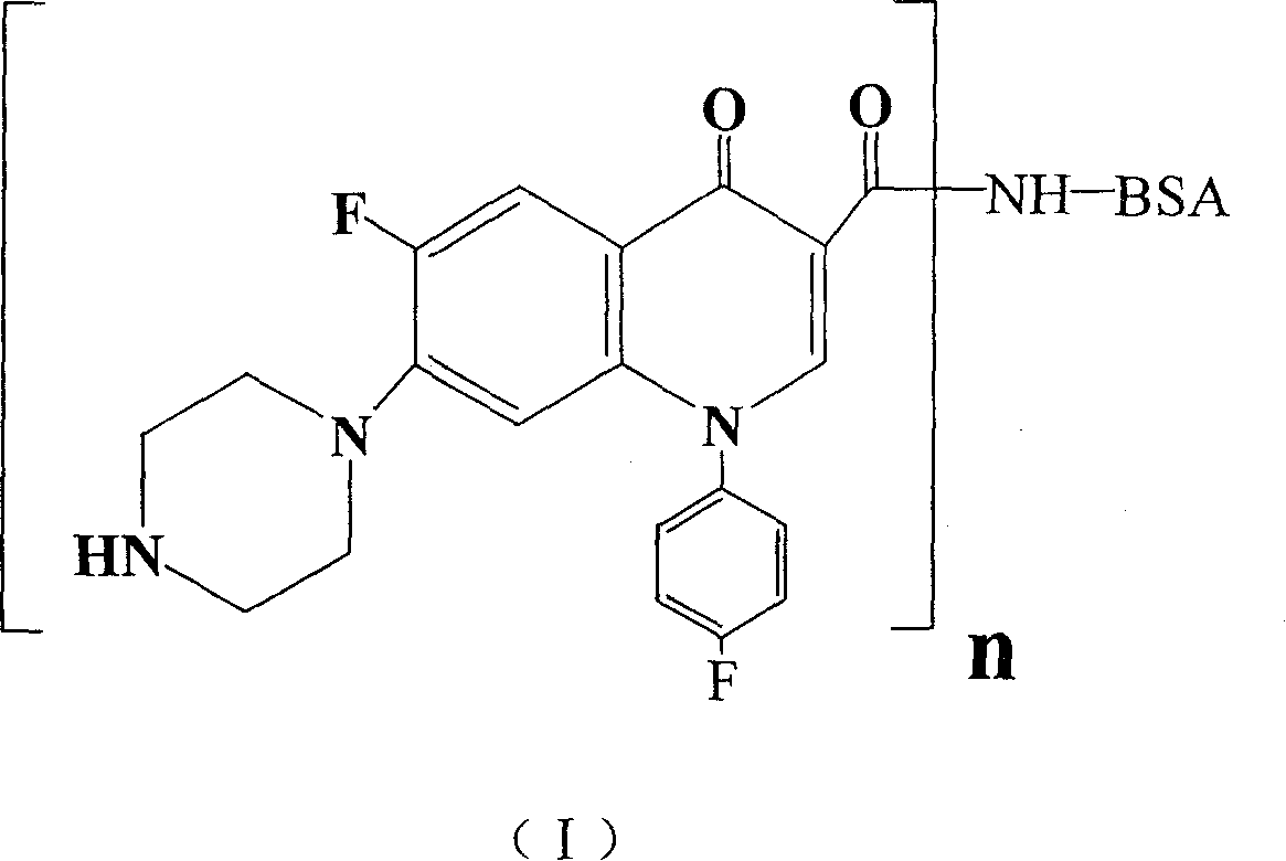 Conjugate of sarafloxacin and its preparing process and application