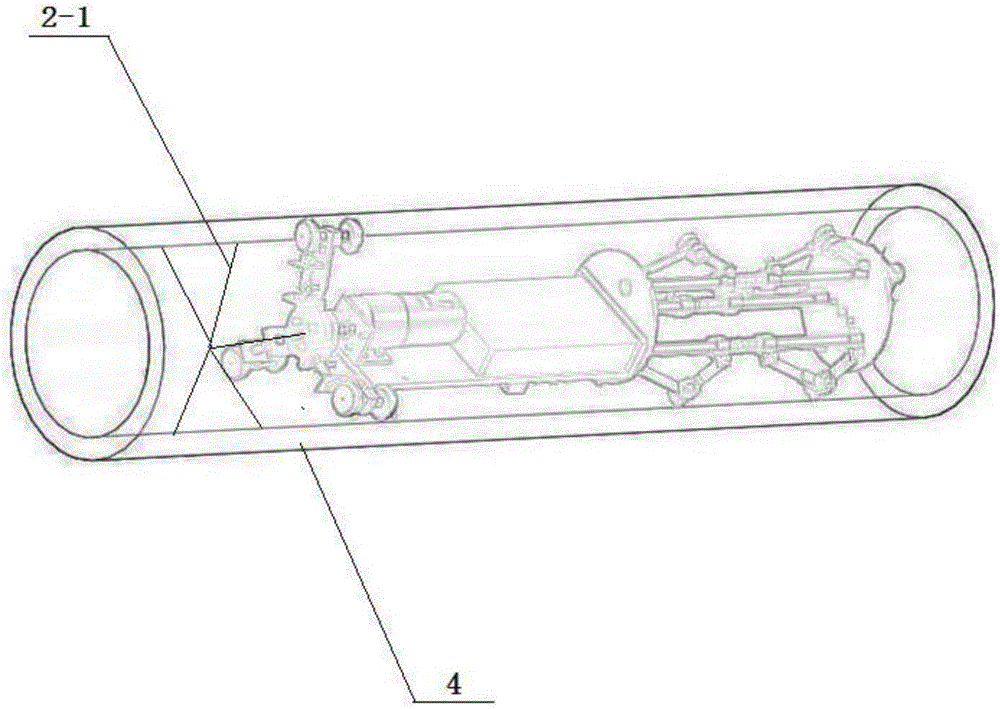 Pipeline robot for cleaning gun barrels