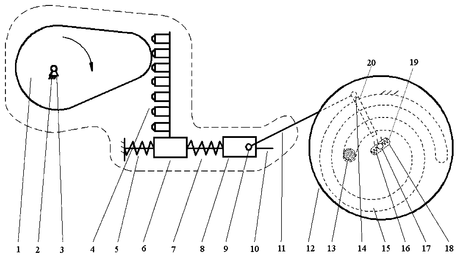 Abdomen kneading massage mechanism