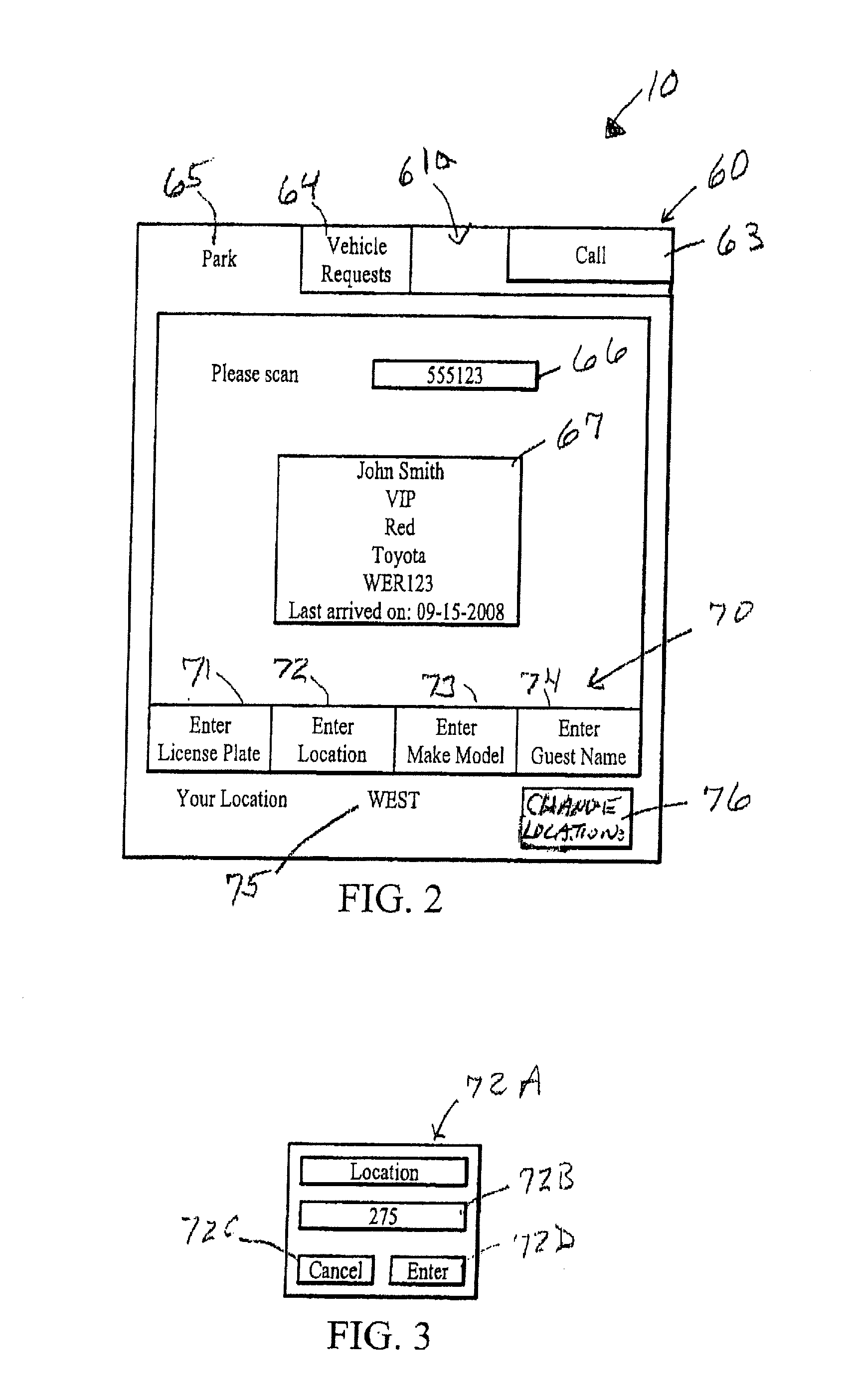 Wireless Vehicle Valet Management System