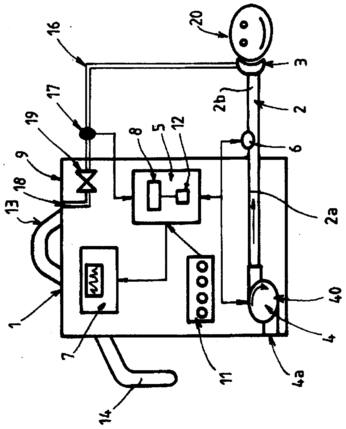 Artificial ventilation device with ventilation modes suitable for cardiac massage