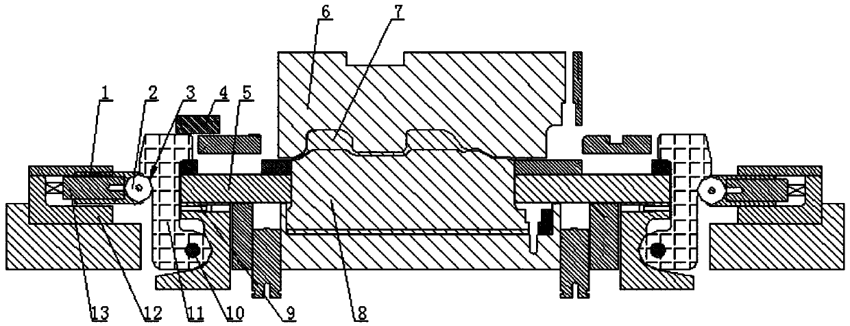 Structure used for eliminating reverse ejection action of lower pressing plate of progressive die