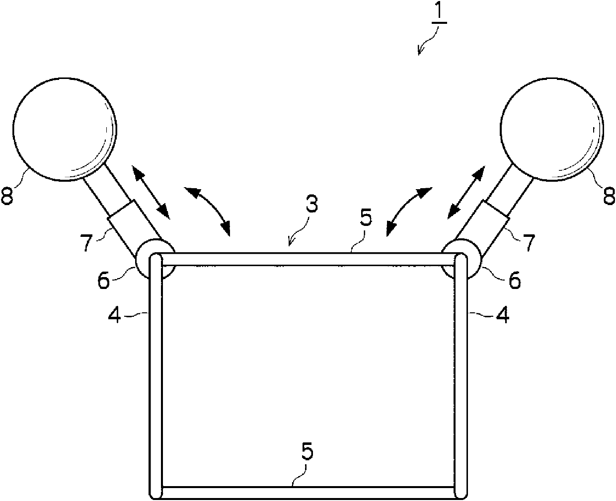 Underwater posture stabilization device and diving device equipped with the same