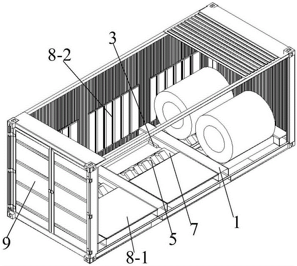 Container with sliding device