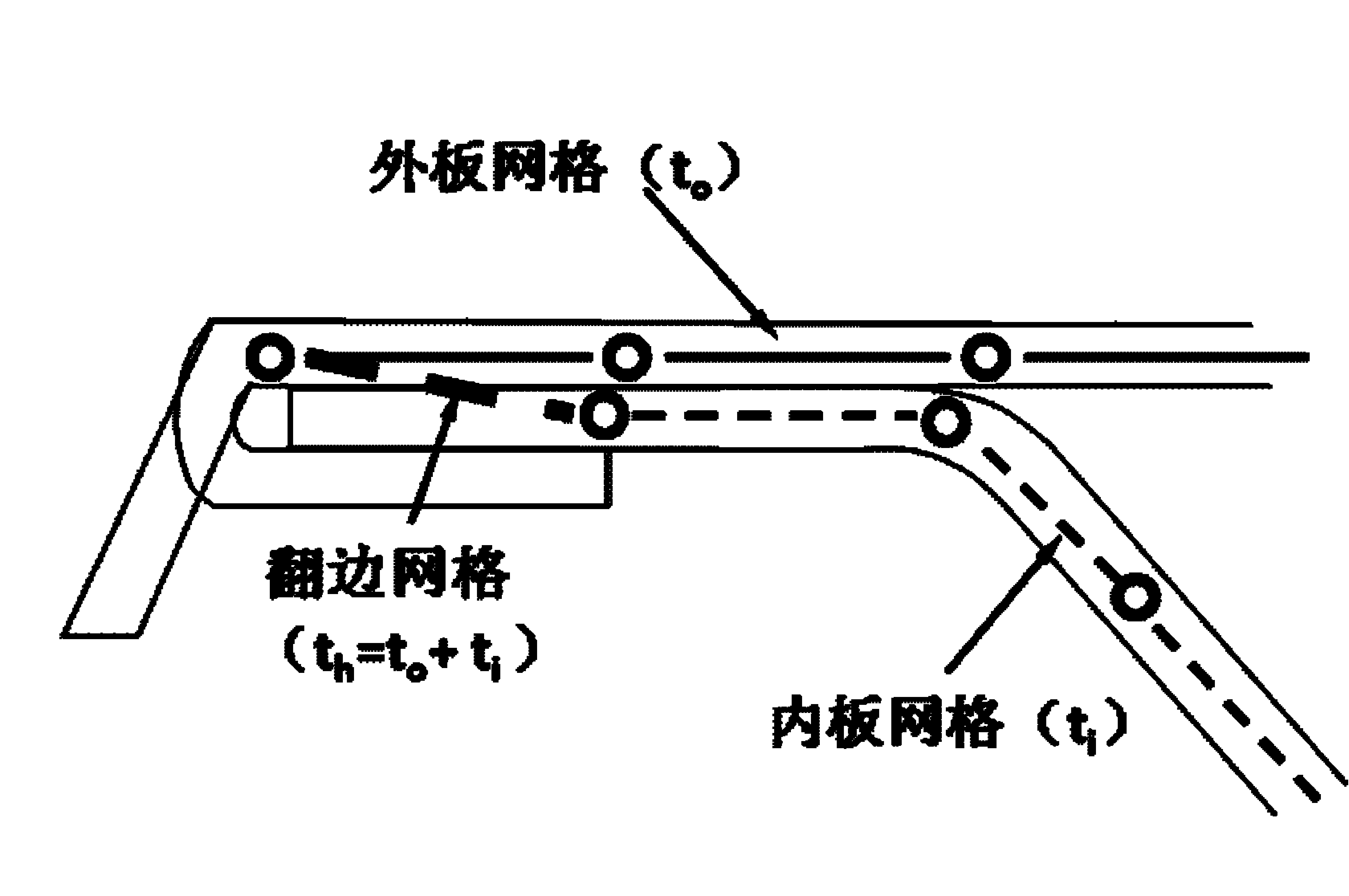 Flanging finite element modeling method