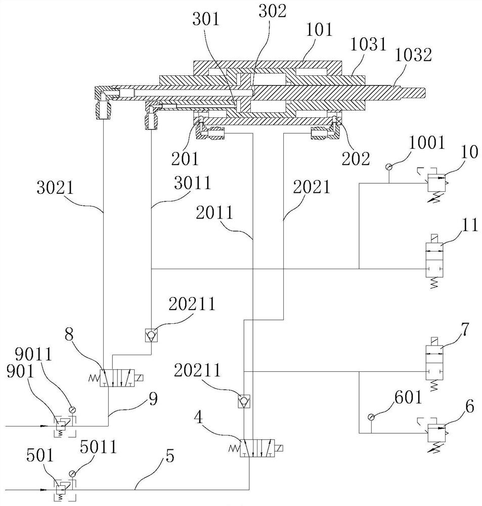 Differential pressure type pneumatic clamp