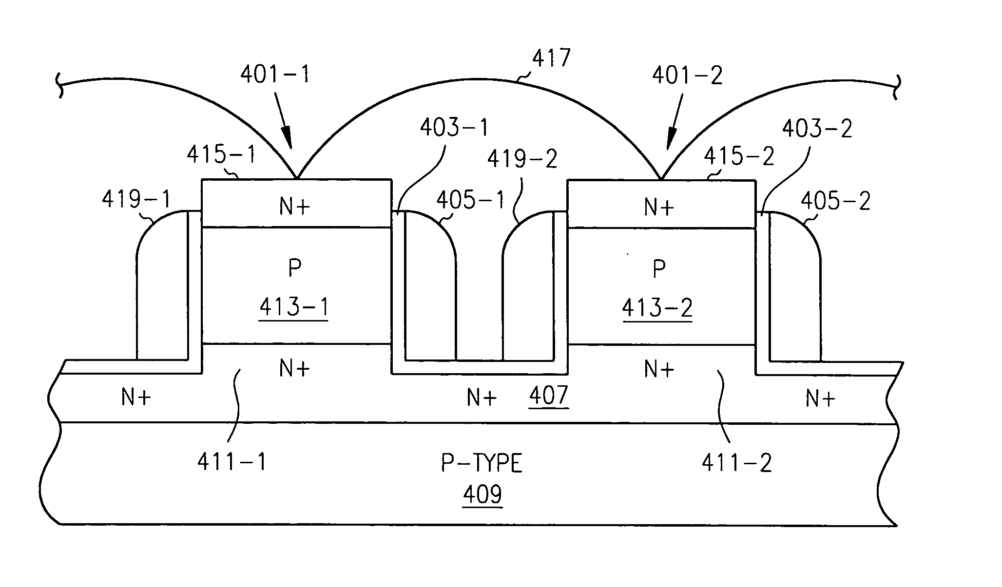 Single transistor vertical memory gain cell