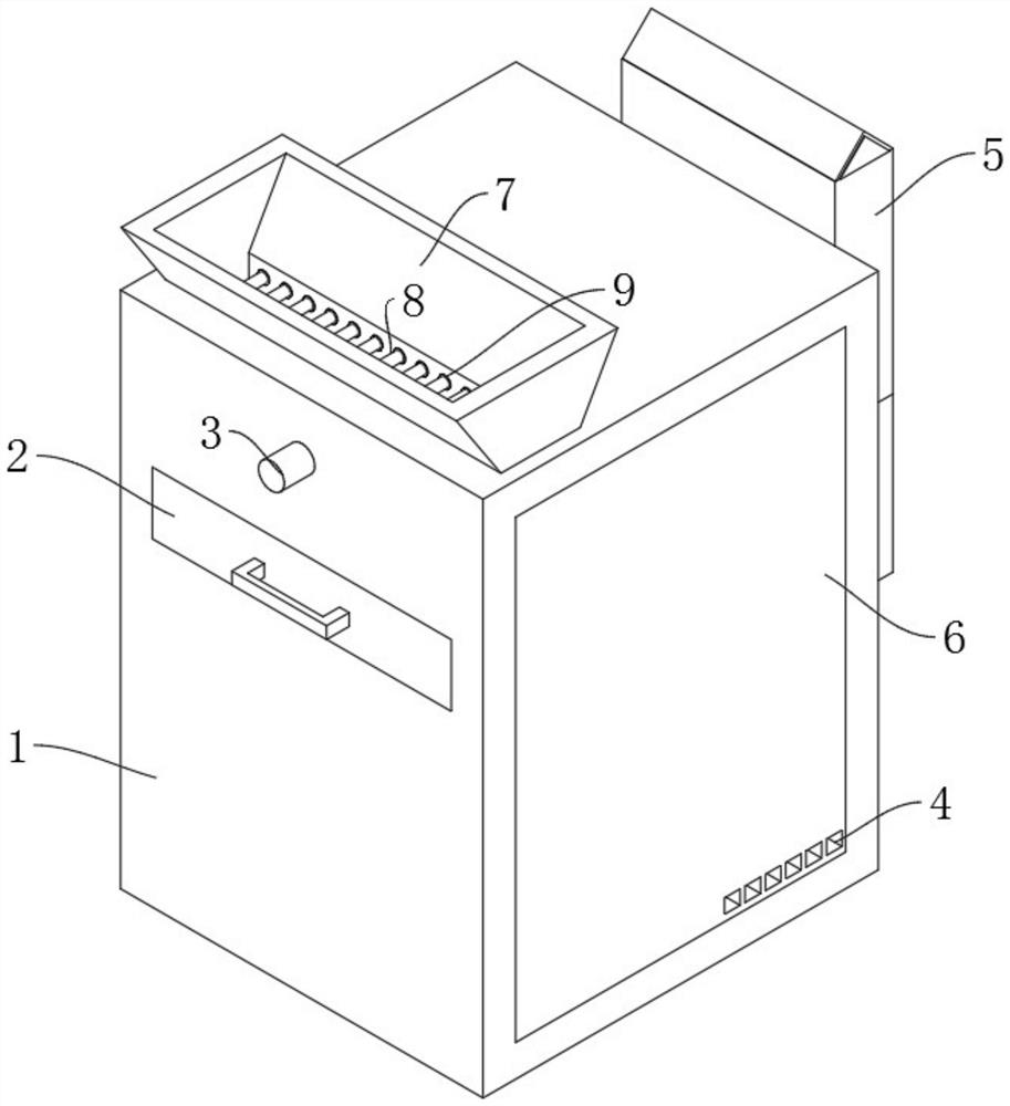 Automatic stone removing equipment with dustproof function for grain processing