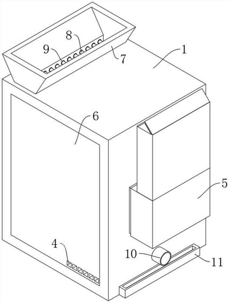 Automatic stone removing equipment with dustproof function for grain processing