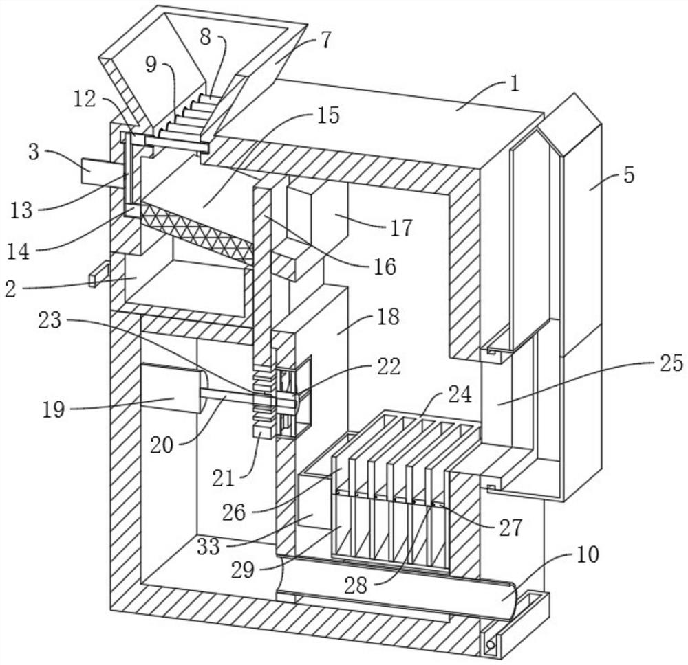 Automatic stone removing equipment with dustproof function for grain processing