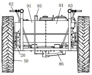 Tobacco planting furrowing and fertilization machine based on diesel engine power