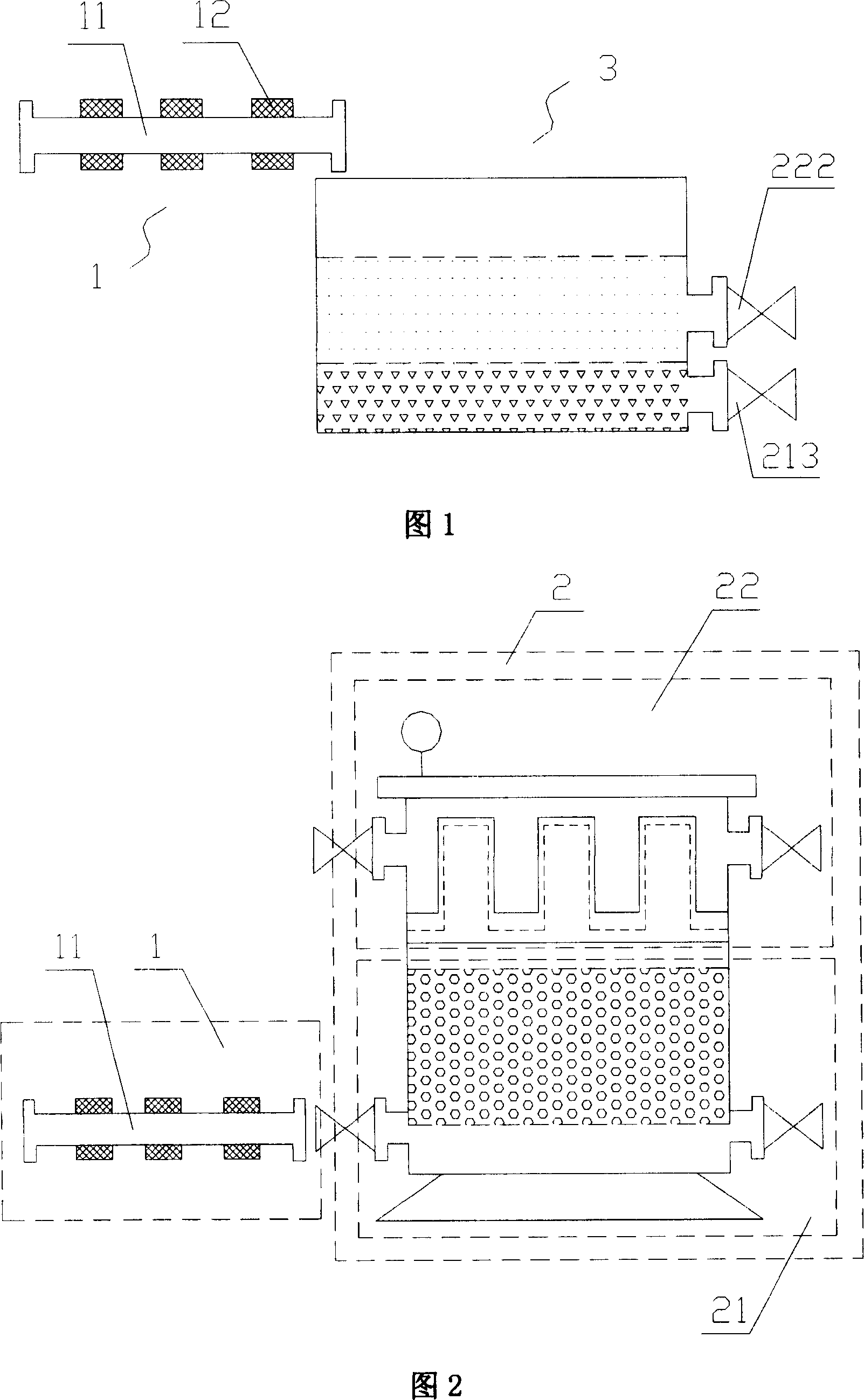 Waste water purifying method and its magnetic puddler integrated device