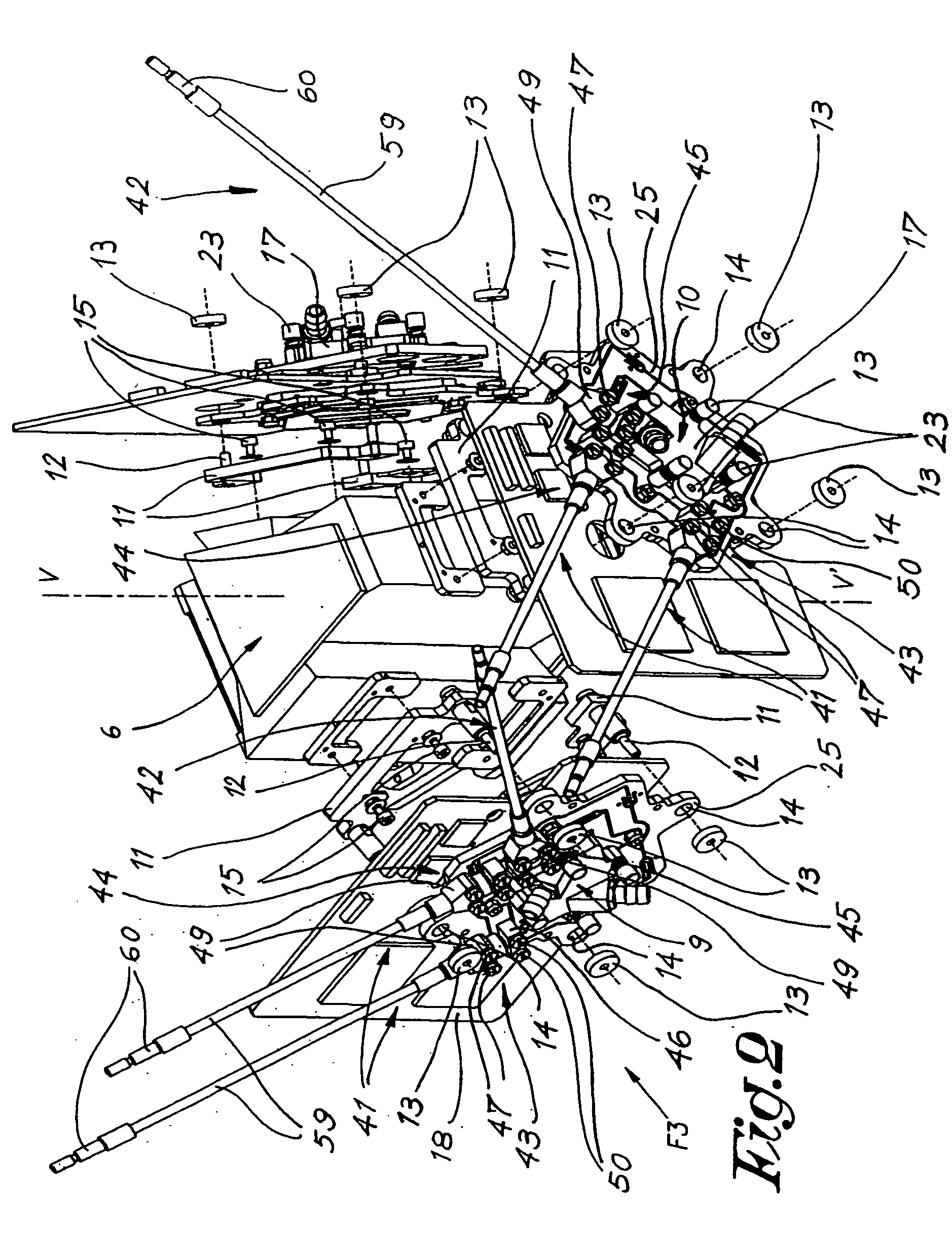 Adjustable convergence device for a projector and projector equipped with such a convergence device