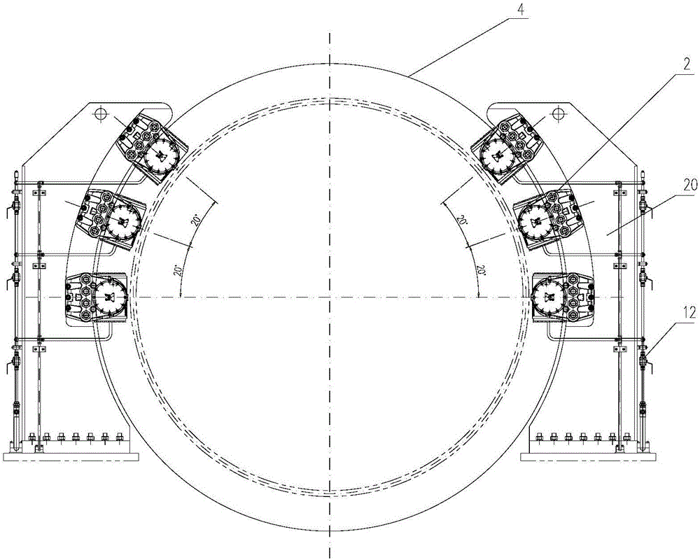 Main lifting brake system of windlass full-balance vertical ship lift