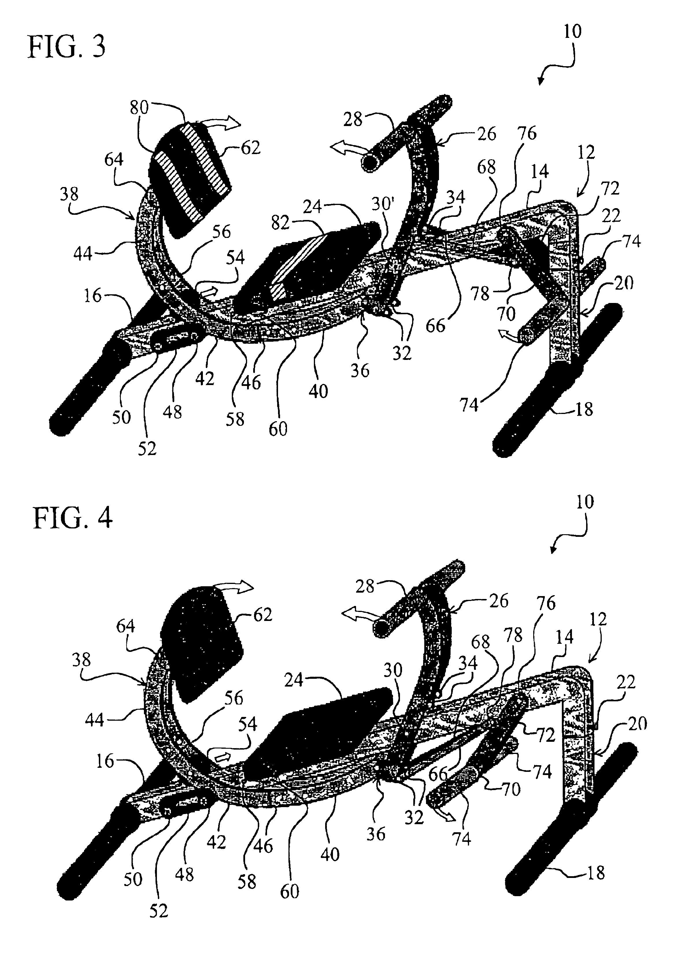 Full-body accordion-motion exercise machine