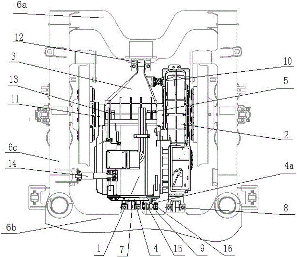 High-speed locomotive motor suspension device