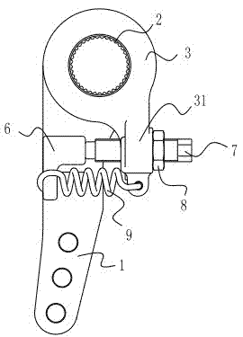 Brake adjusting arm