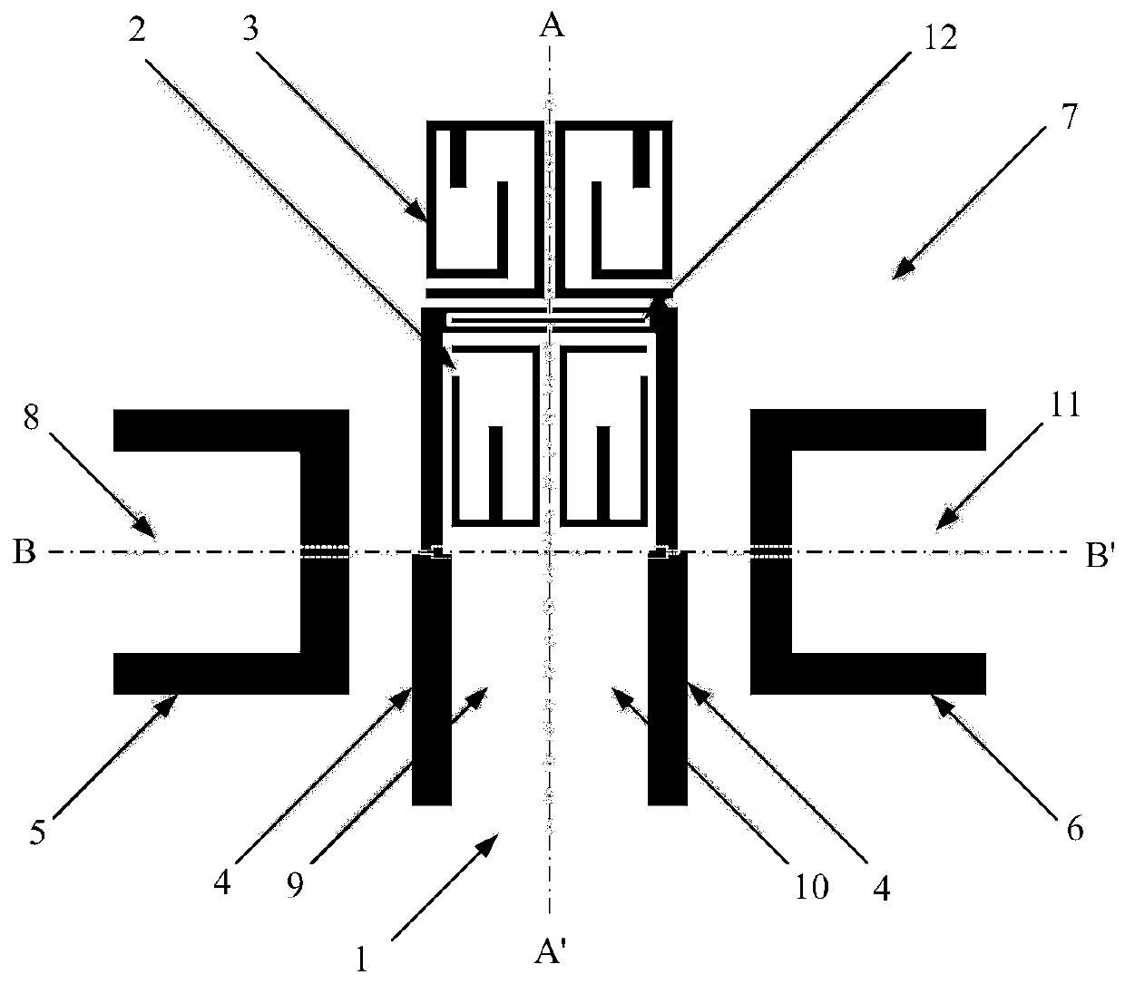 Four-frequency differential bandpass filter