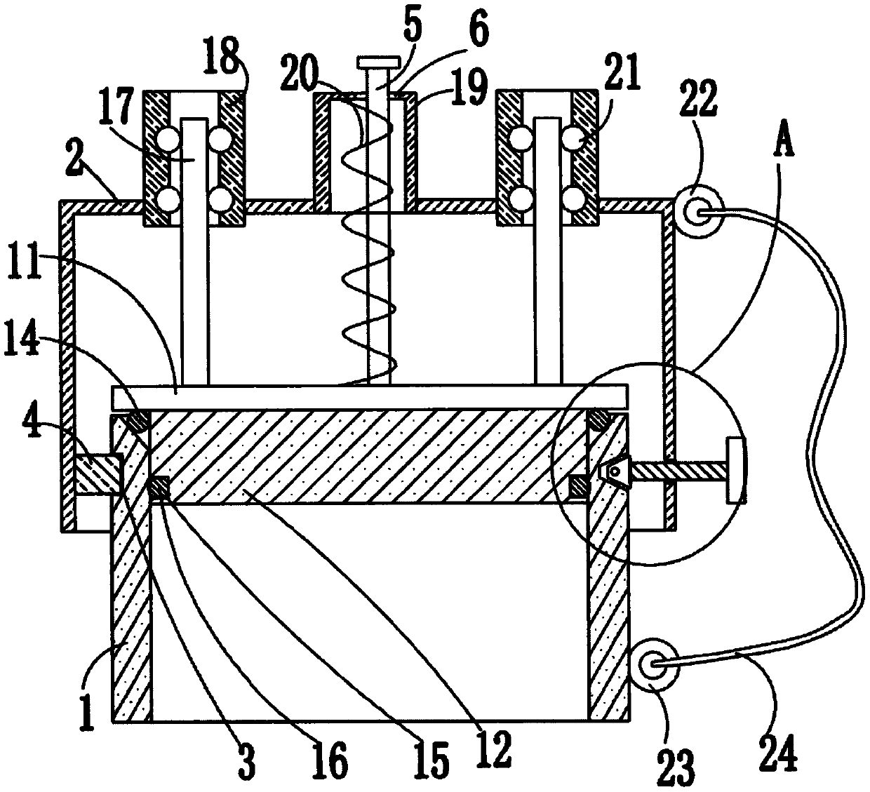 Explosion-proof device of vacuum heat insulation container