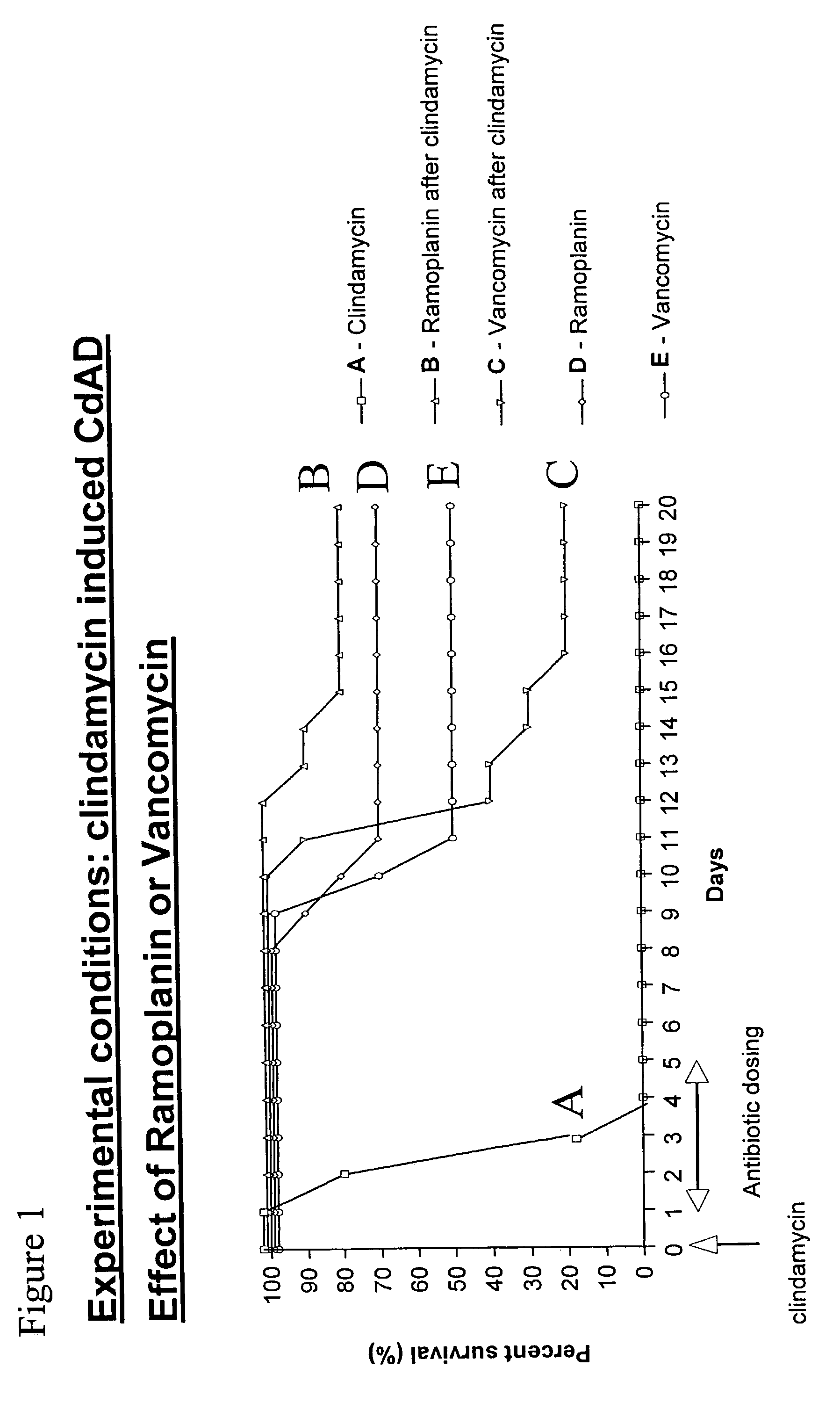 Use of ramoplanin to treat diseases associated with the use of antibiotics