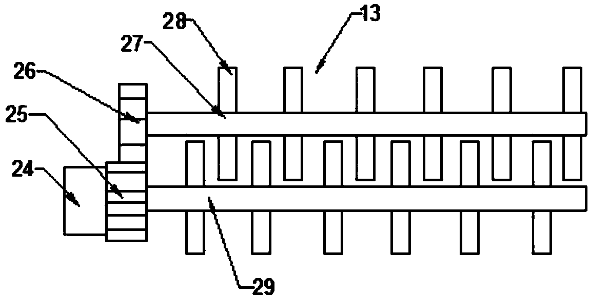 Livestock feed crushing device with iron removal function