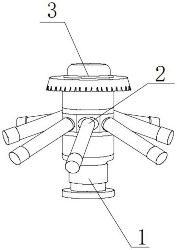 Water distributor blowdown device under filtering system