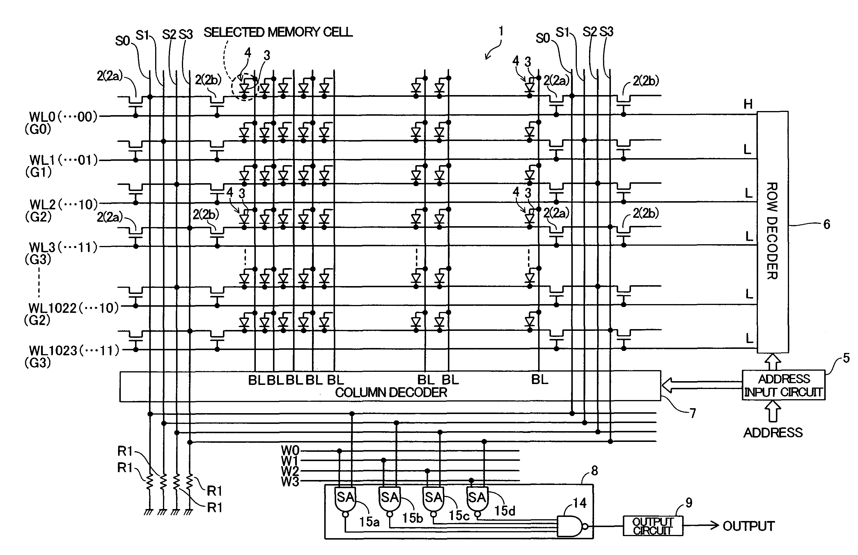 Memory comprising diode