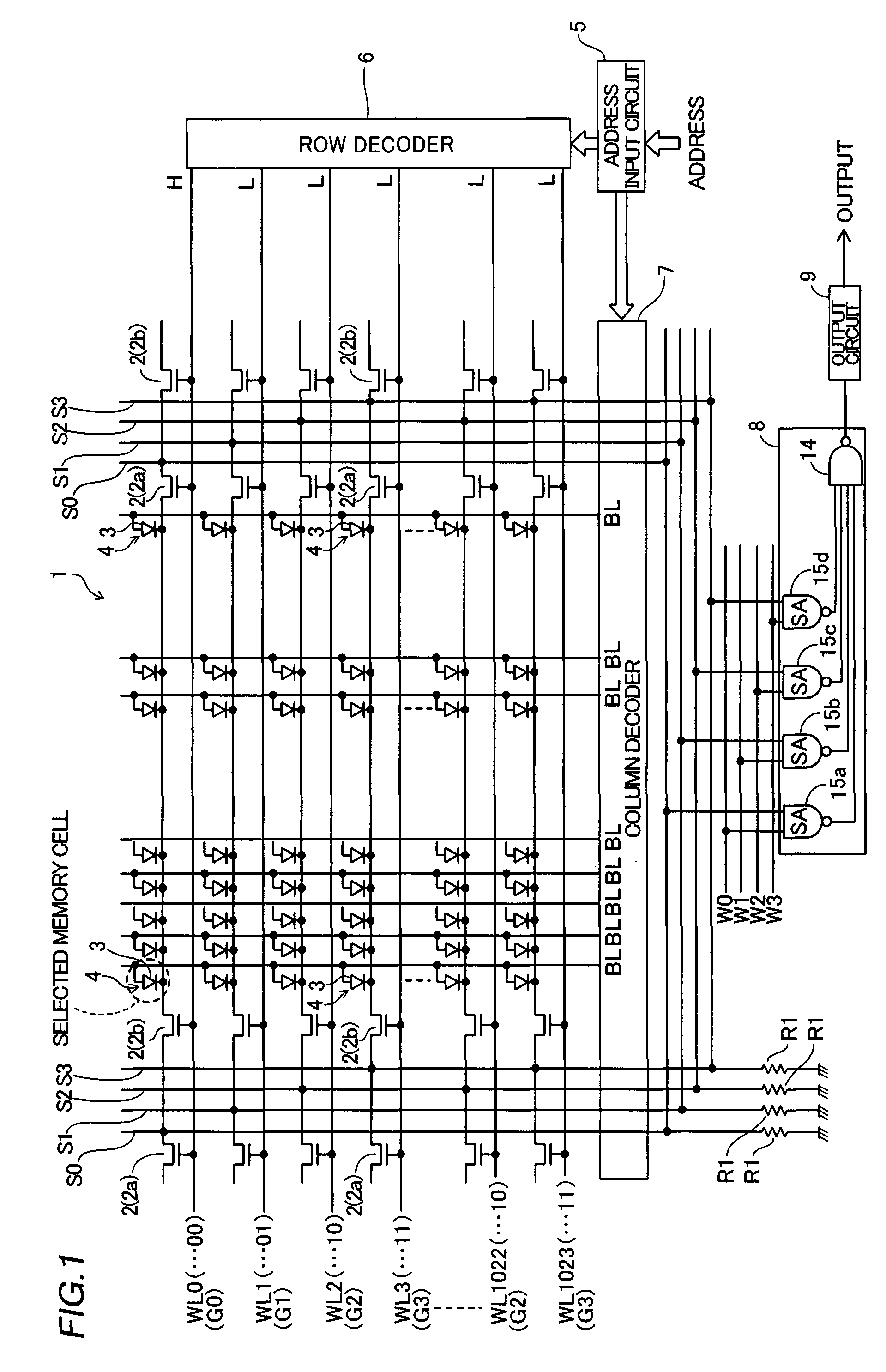 Memory comprising diode