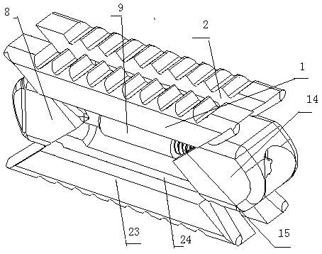 Four-side distractible interbody fusion cage