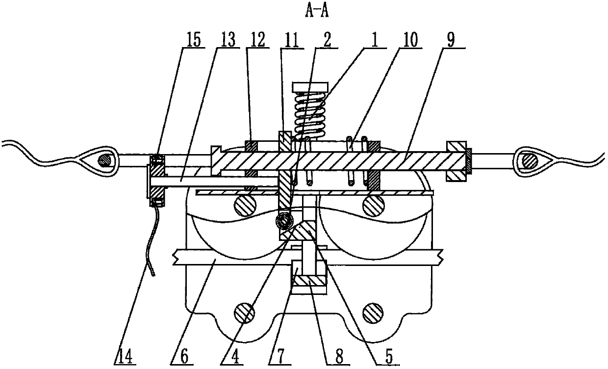 Novel tackle with rope breakage protection device