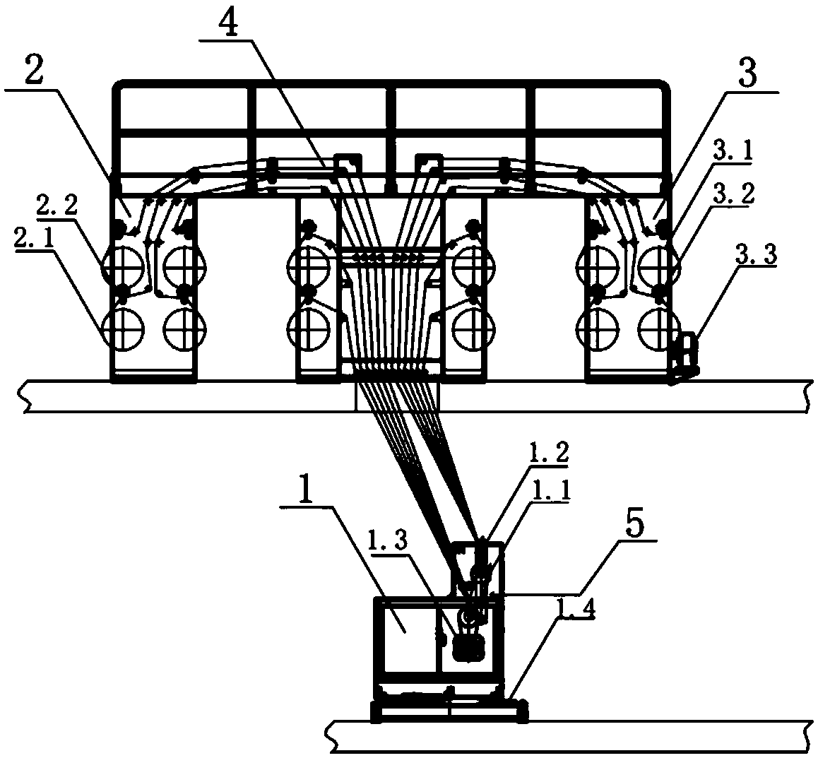 Atmospheric radiation transmission device for nuclear pore membrane