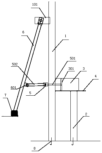 Automatic locking device for vertical shaft explosion-proof cover inverted ventilation