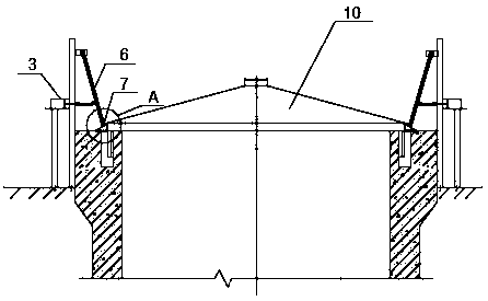 Automatic locking device for vertical shaft explosion-proof cover inverted ventilation