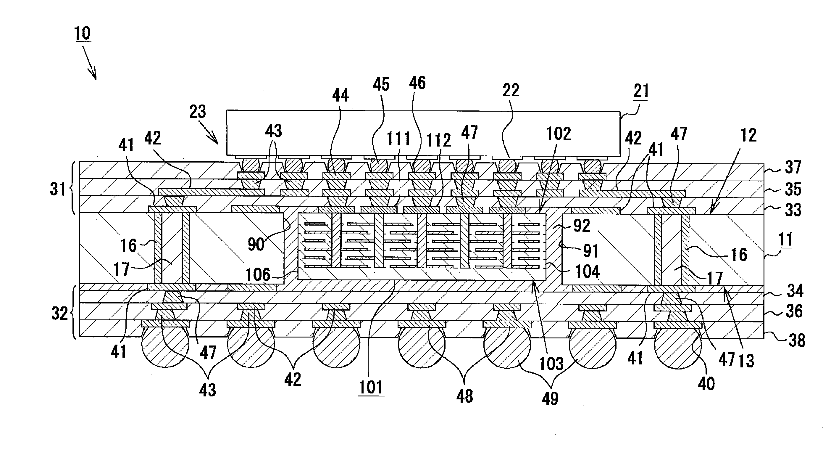 Component built-in wiring substrate and manufacturing method thereof