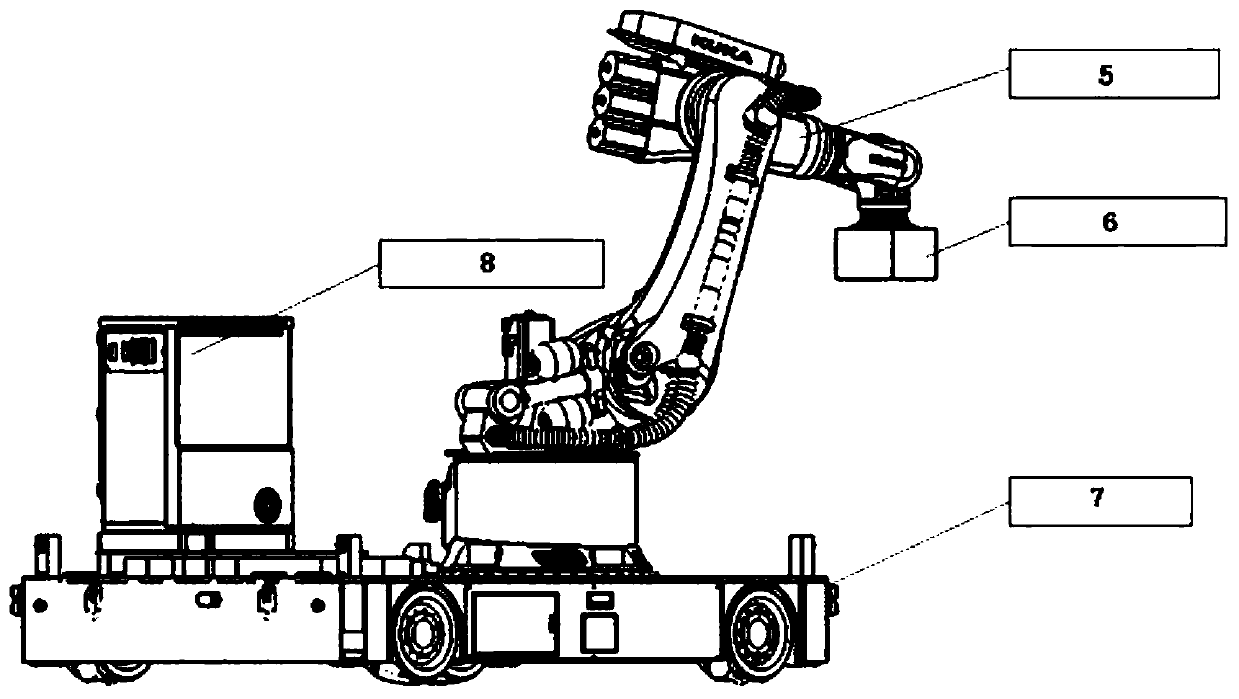 Movable double-robot automatic milling type intelligent flexible production line and running method thereof