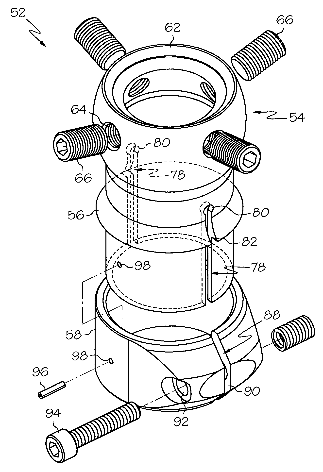 Prosthetic annular coupling socket adaptor with adjustable clamp