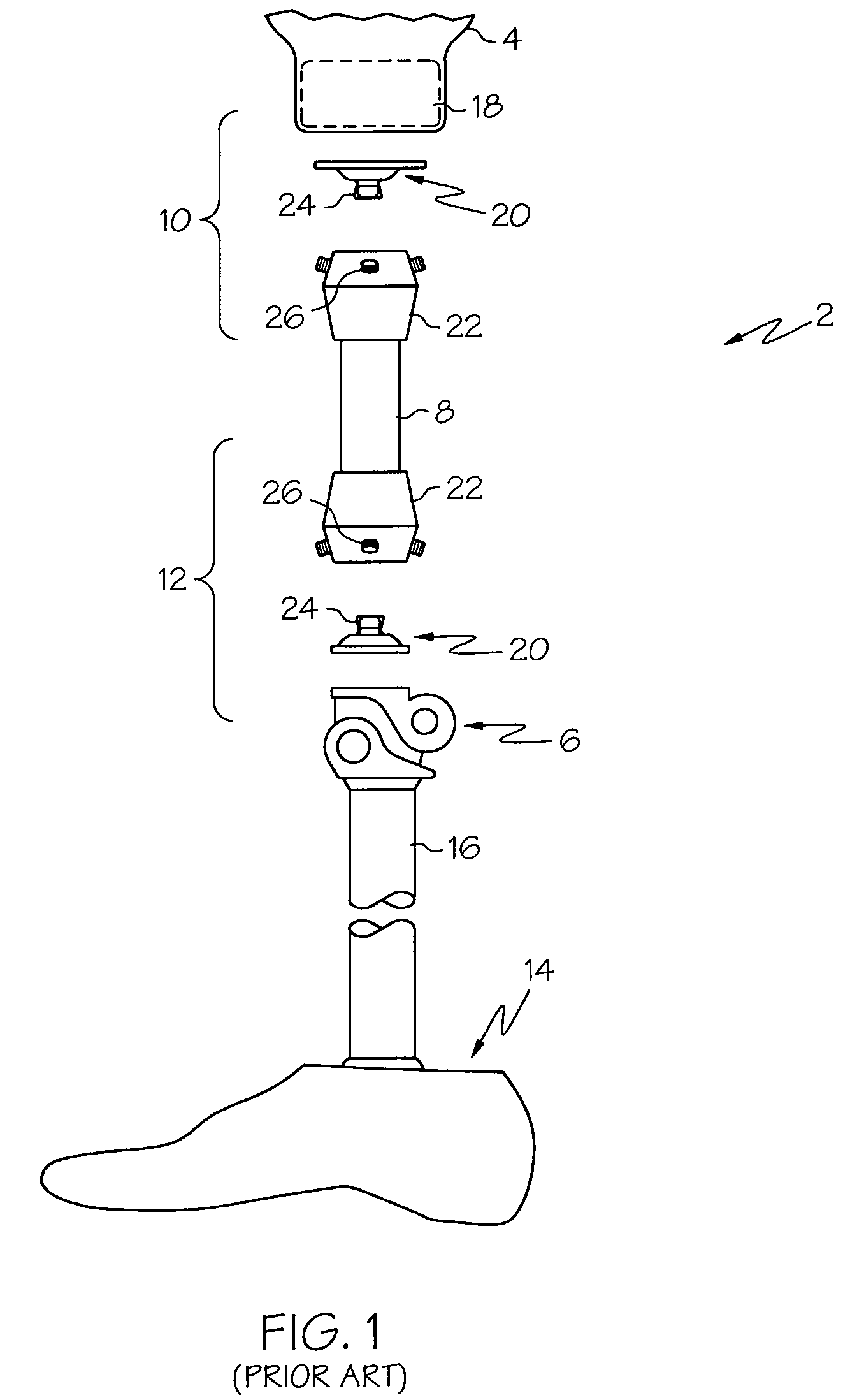 Prosthetic annular coupling socket adaptor with adjustable clamp