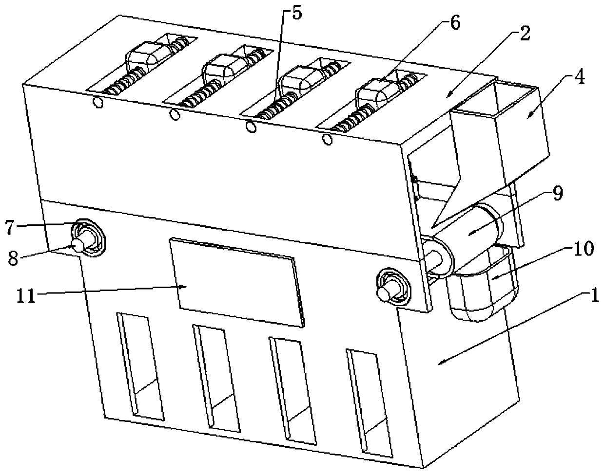 Intelligent garbage sorting device based on principle of big data comparison