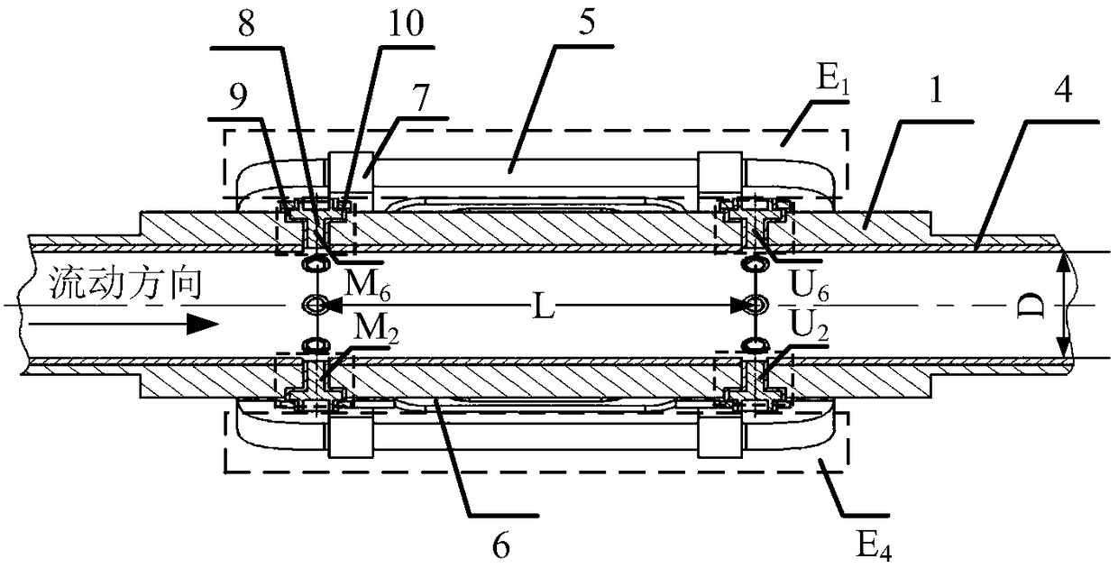 Two-group excitation coil multi-electrode electromagnetic correlation flow meter sensor