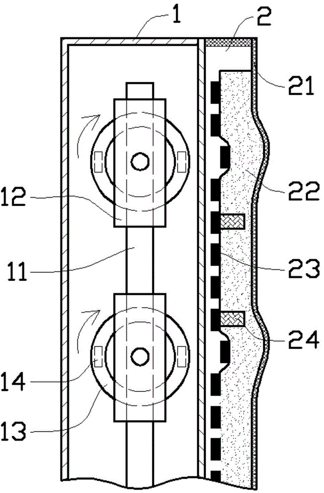 Massage backrest capable of pushing and pressing up and down