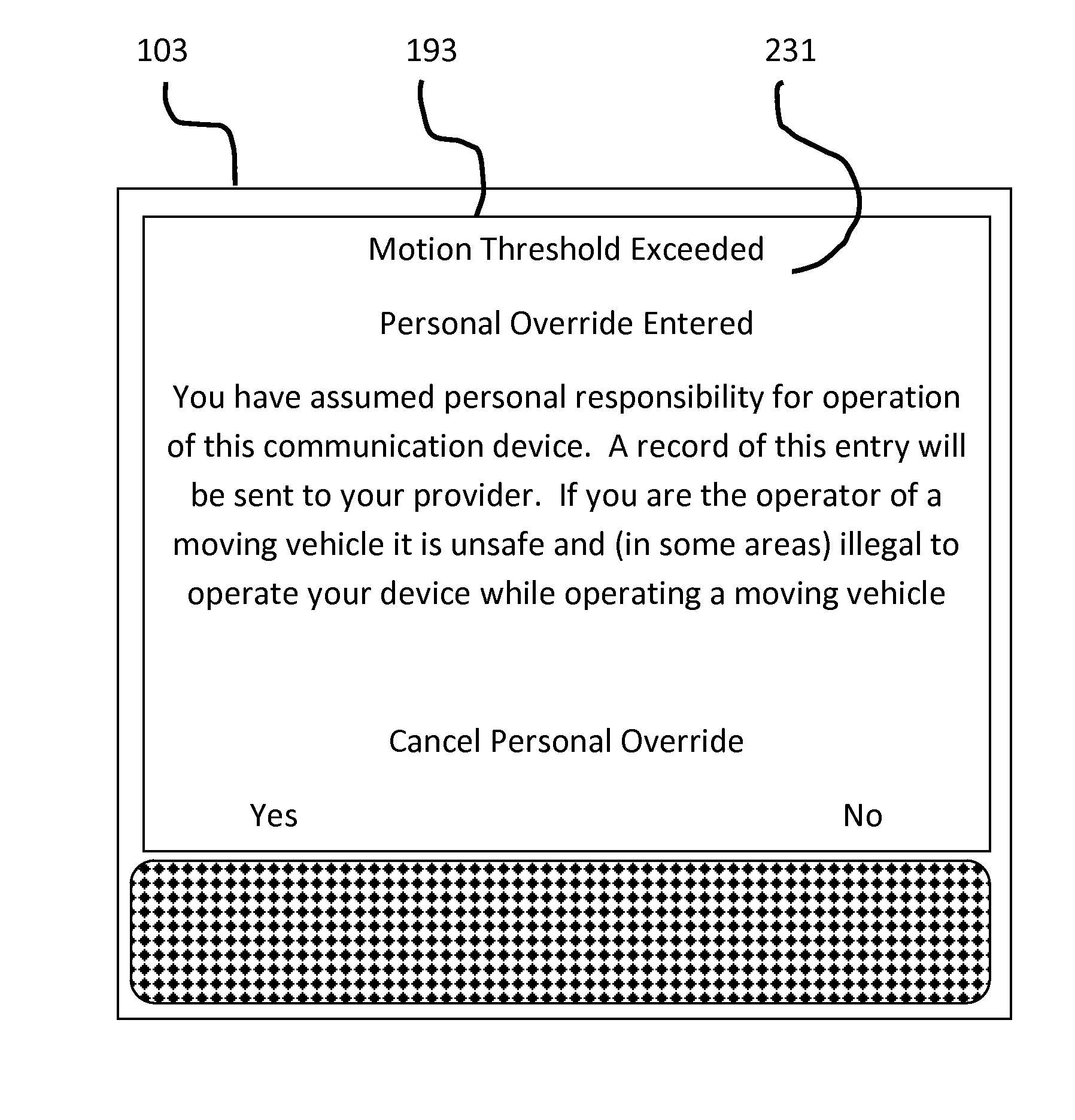 System and method for safely blocking mobile communications usages