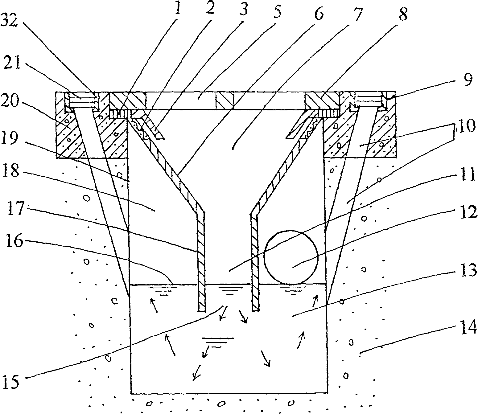 A light mosquito trapping and killing device of catch basin