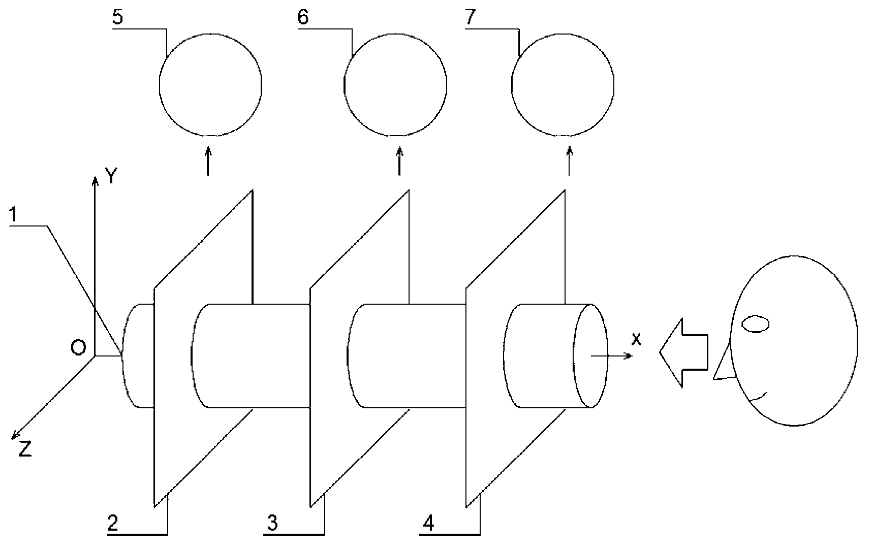 Extra-large imaging depth three-dimensional display method based on optical 4f system