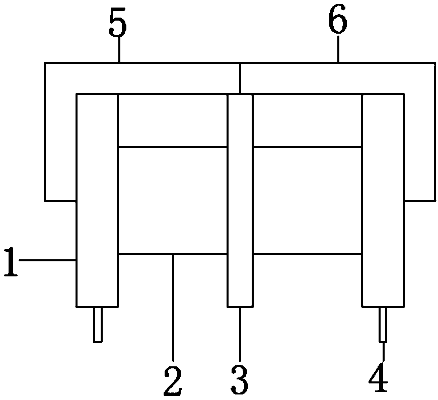 Iron core assembly device for magnetic component