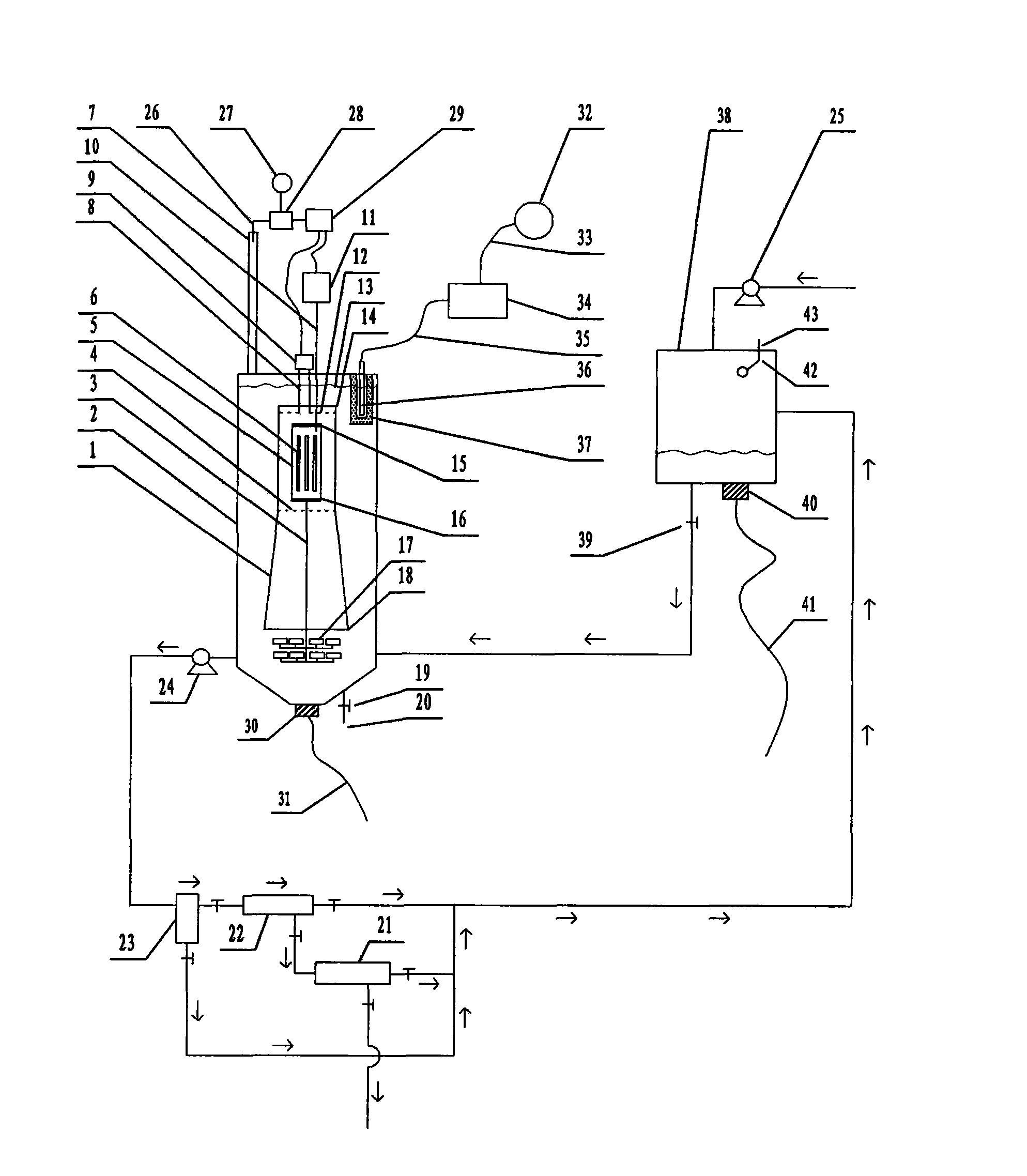 Microwave synergistic photocatalytic wastewater degradation reactor taking electrostatic repulsion effect into consideration